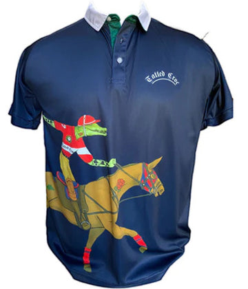 Tatted Polo Player Large print wrap around logo