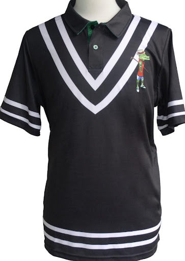 Millennial Polo- Chevron Stripe 100% poly